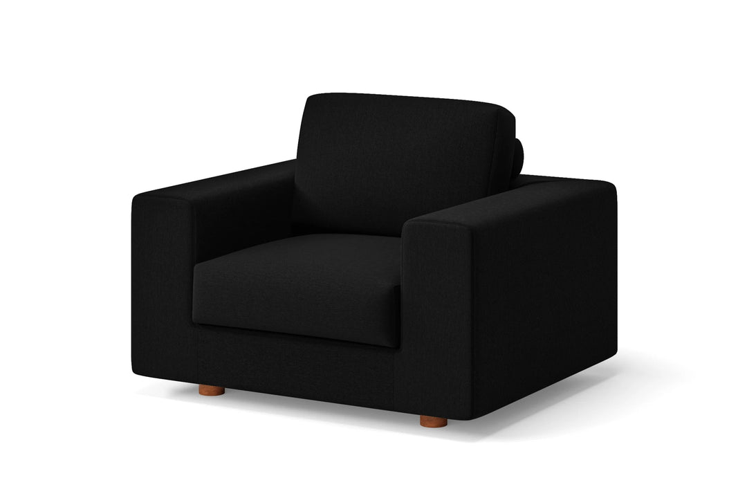 LIVELUSSO Armchair Arezzo Armchair Black Linen Fabric