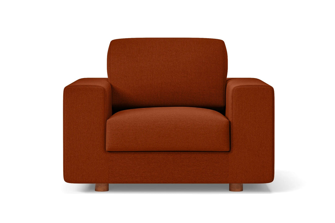 Arezzo Armchair Orange Linen Fabric LIVELUSSO