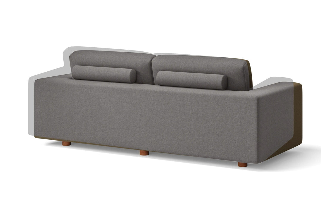 LIVELUSSO Sofa Arezzo 3 Seater Sofa Grey Linen Fabric