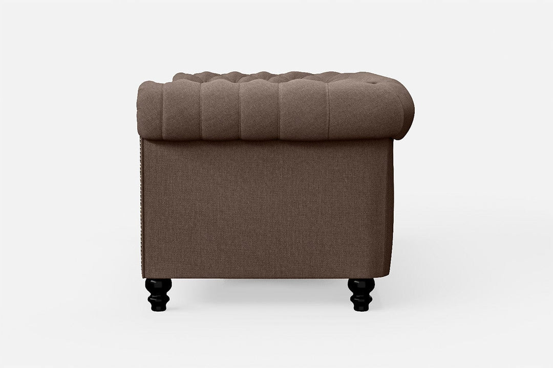 LIVELUSSO Sofa Aversa 2 Seater Sofa Caramel Linen Fabric