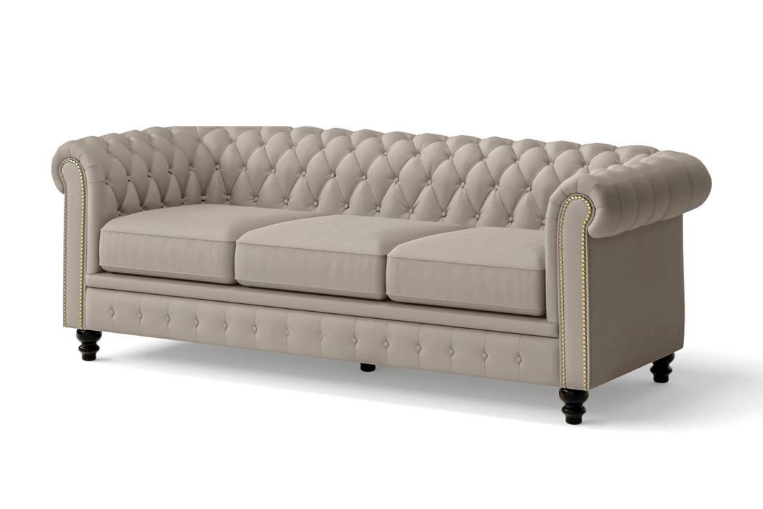 LIVELUSSO Sofa Aversa 3 Seater Sofa Sand Leather