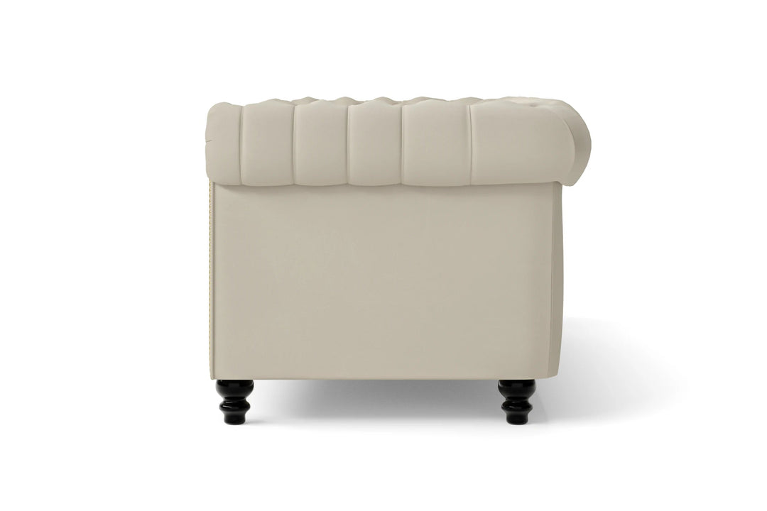 LIVELUSSO Sofa Aversa 4 Seater Sofa Cream Leather