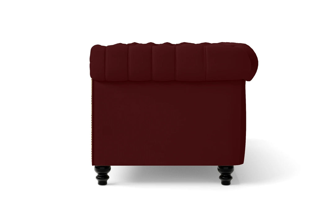 LIVELUSSO Sofa Aversa 4 Seater Sofa Red Leather