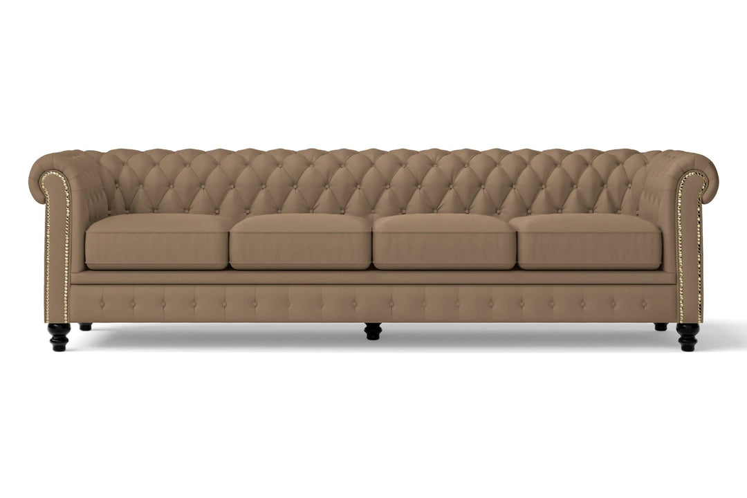 LIVELUSSO Sofa Aversa 4 Seater Sofa Stone Leather