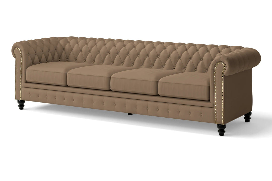 LIVELUSSO Sofa Aversa 4 Seater Sofa Stone Leather