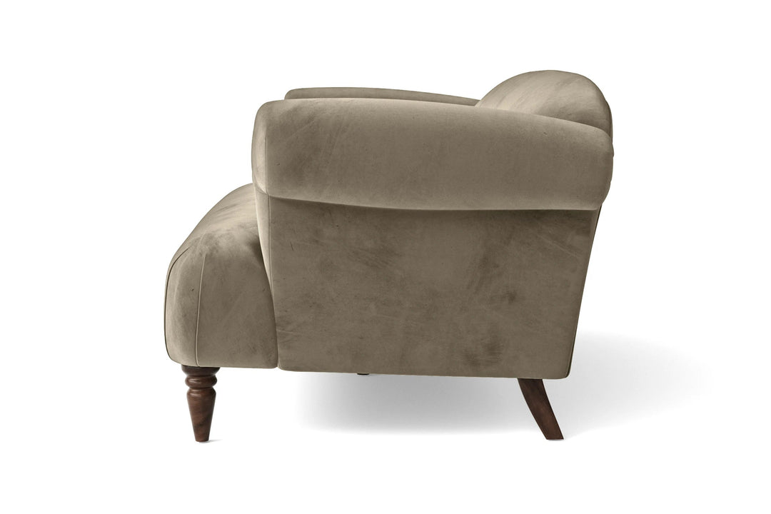 LIVELUSSO Sofa Barberton 4 Seater Sofa Sand Velvet