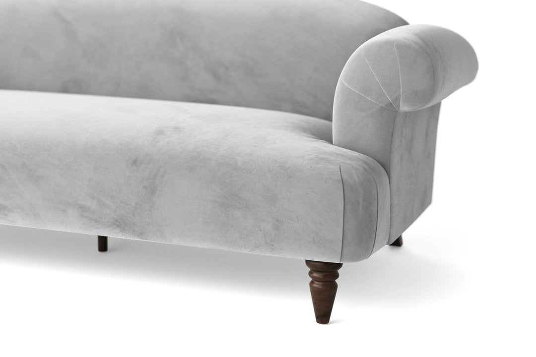 LIVELUSSO Sofa Barberton 4 Seater Sofa White Velvet