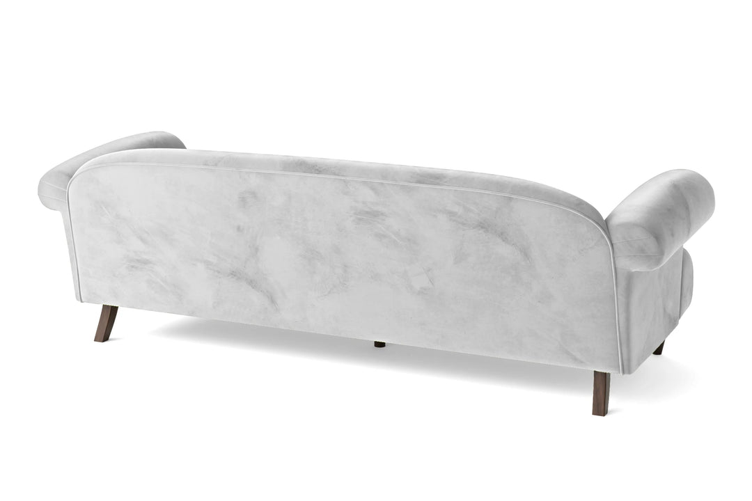 LIVELUSSO Sofa Barberton 4 Seater Sofa White Velvet