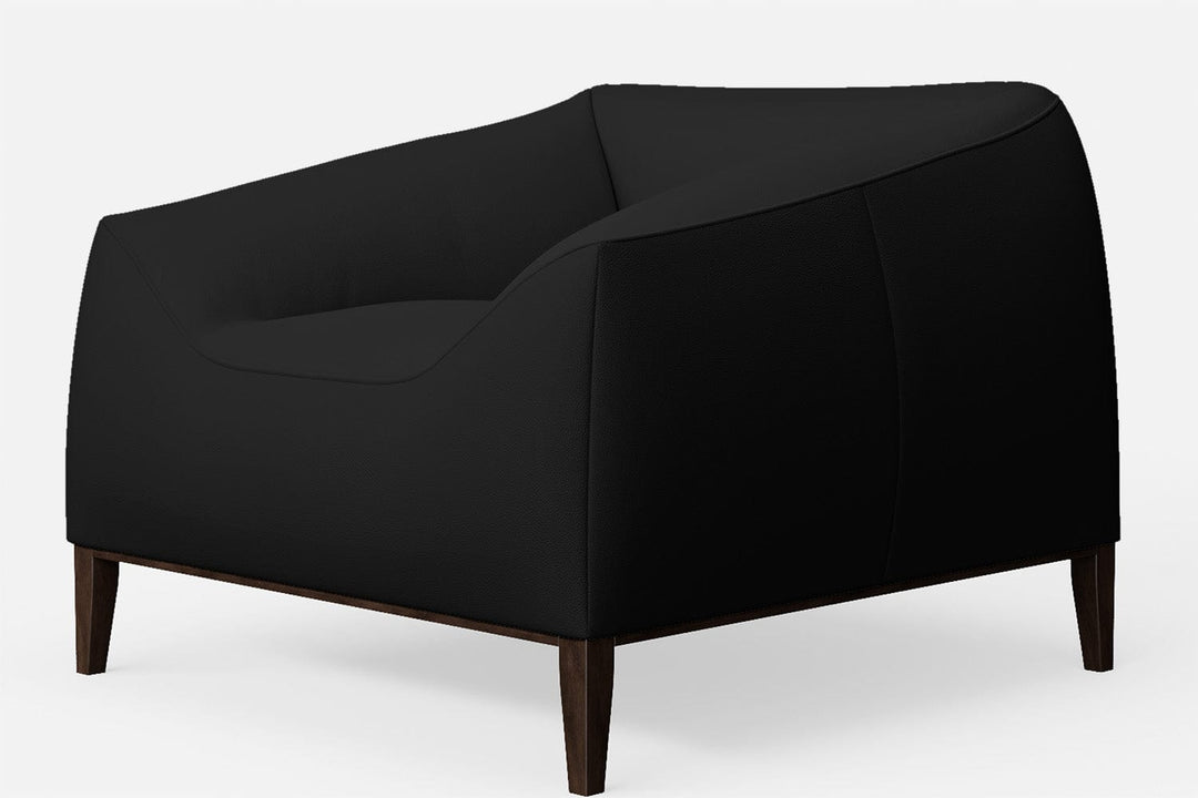 LIVELUSSO Armchair Bergamo Armchair Black Leather