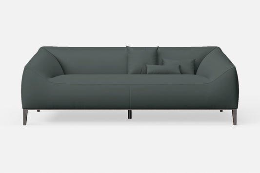 Bergamo 3 Seater Sofa Dusky Turquoise Leather