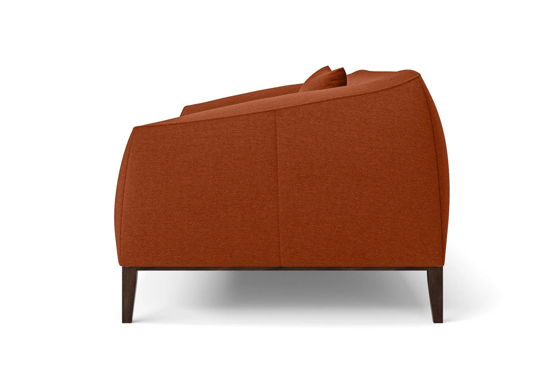 LIVELUSSO Sofa Bergamo 4 Seater Sofa Orange Linen Fabric