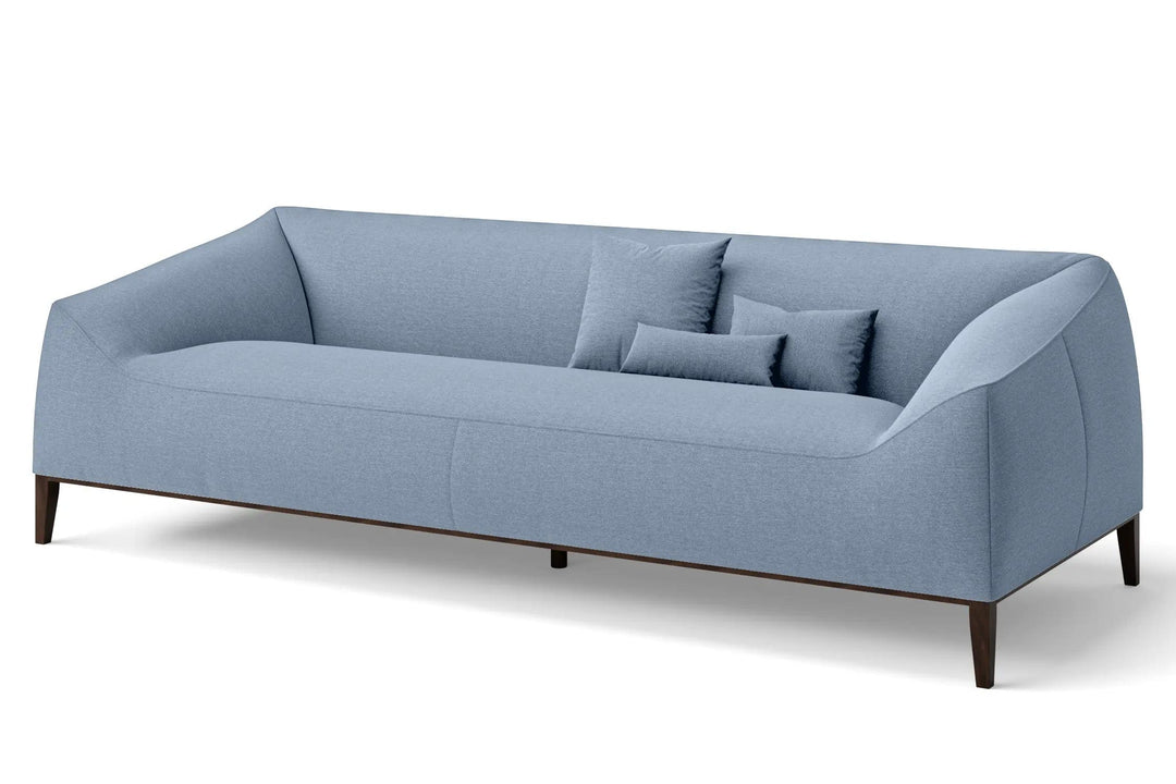 LIVELUSSO Sofa Bergamo 4 Seater Sofa Sky Blue Linen Fabric