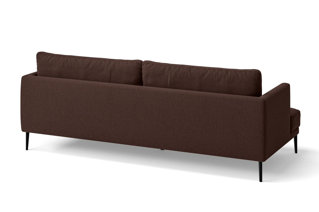 LIVELUSSO Sofa Bisceglie 3 Seater Sofa Coffee Brown Linen Fabric