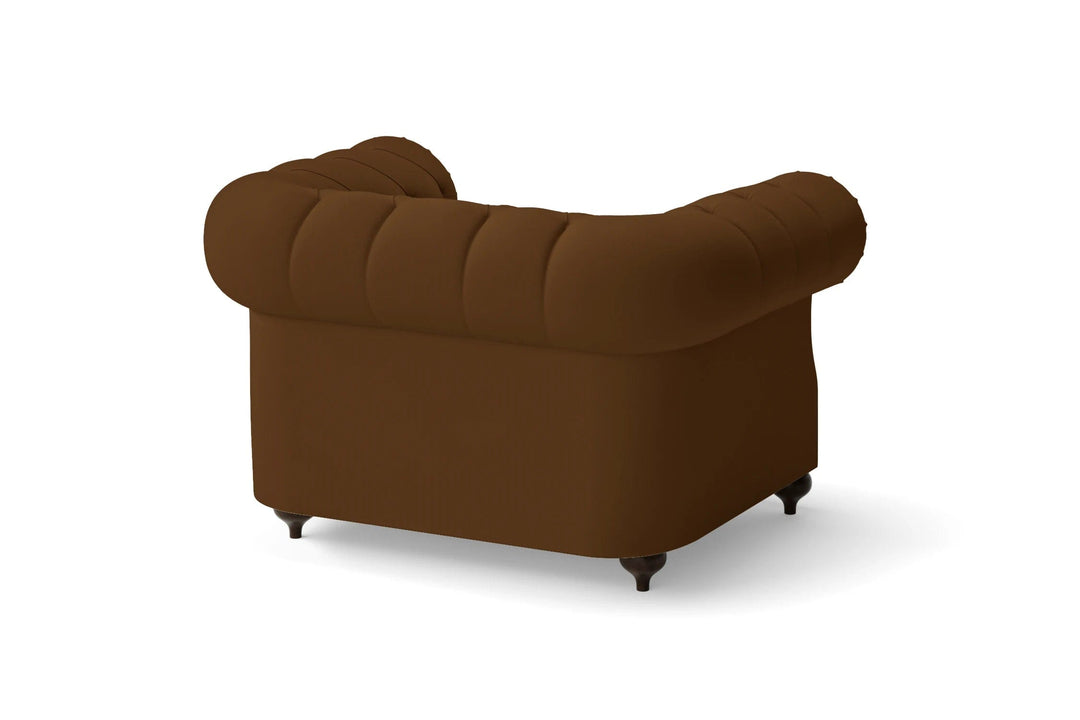 LIVELUSSO Armchair Bitonto Armchair Walnut Brown Leather