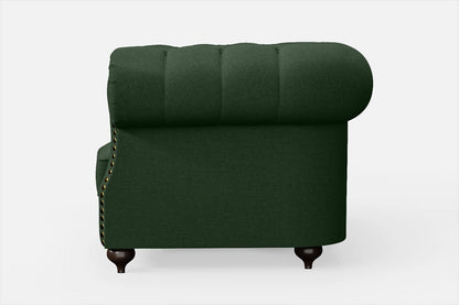 Bitonto Armchair Forest Green Linen Fabric