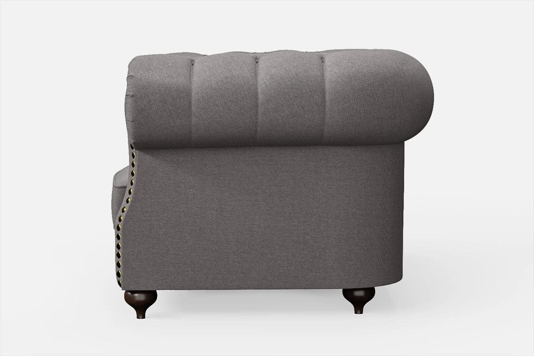 LIVELUSSO Armchair Bitonto Armchair Grey Linen Fabric