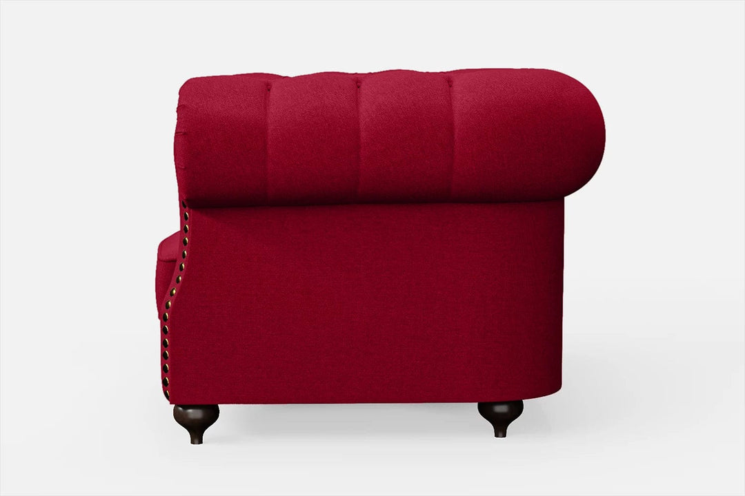 LIVELUSSO Armchair Bitonto Armchair Red Linen Fabric