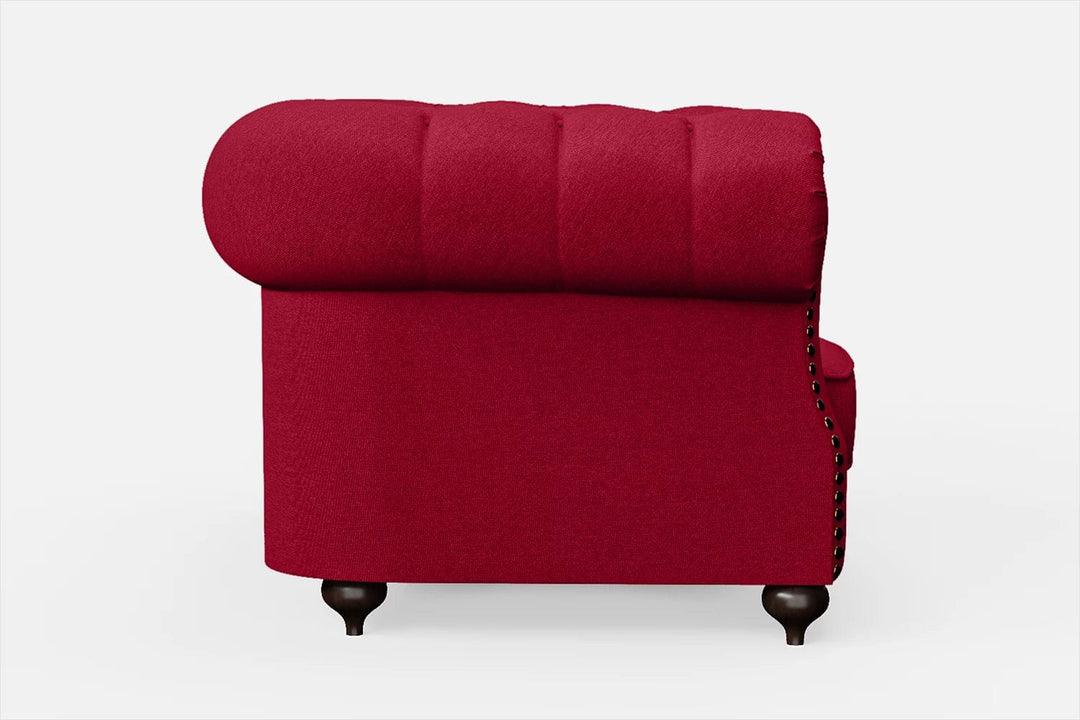 LIVELUSSO Armchair Bitonto Armchair Red Linen Fabric