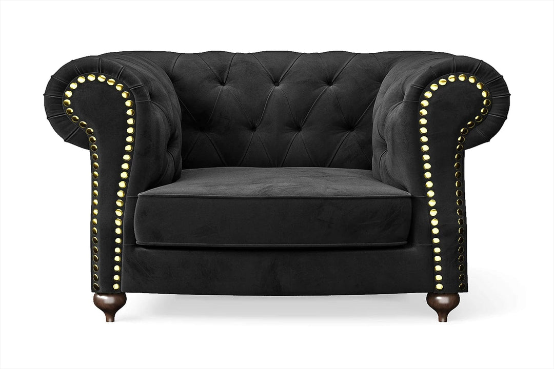 LIVELUSSO Armchair Bitonto Armchair Black Velvet