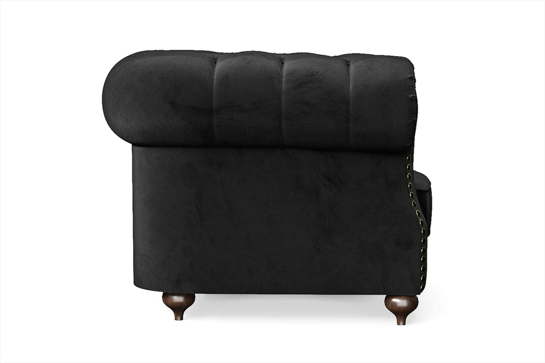 LIVELUSSO Armchair Bitonto Armchair Black Velvet