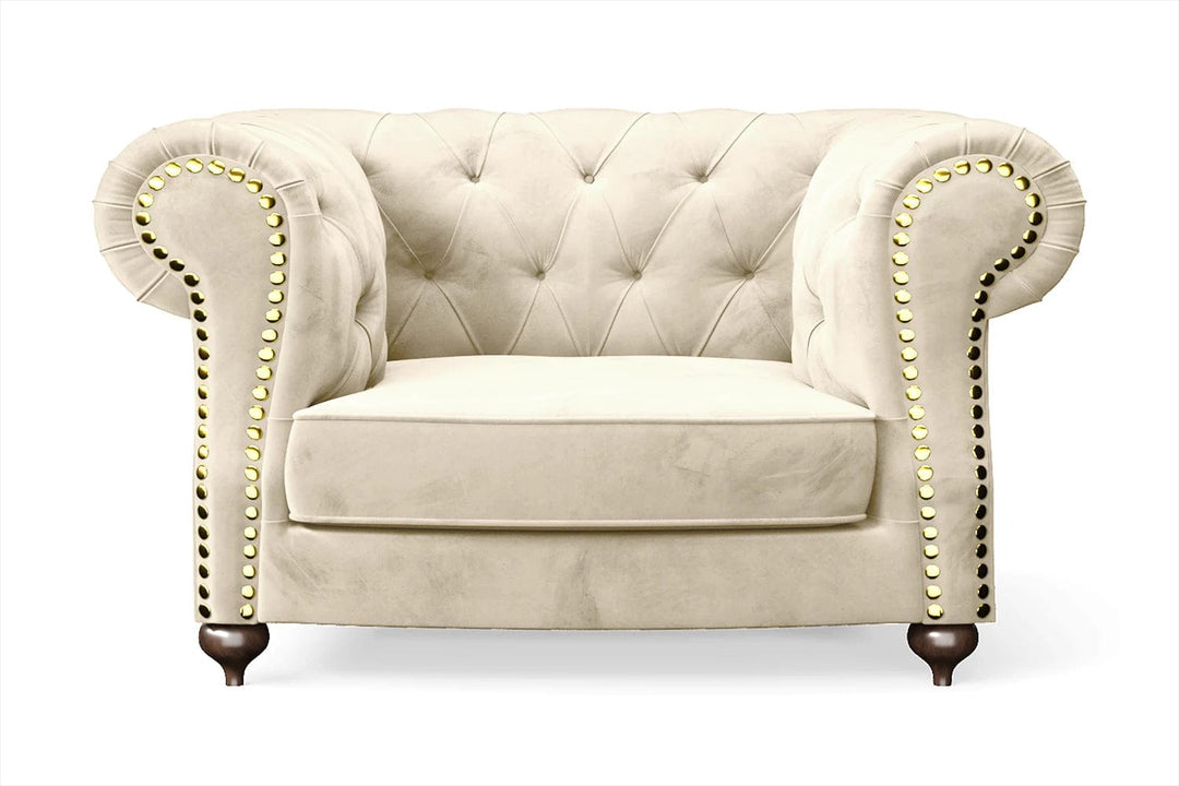 LIVELUSSO Armchair Bitonto Armchair Cream Velvet