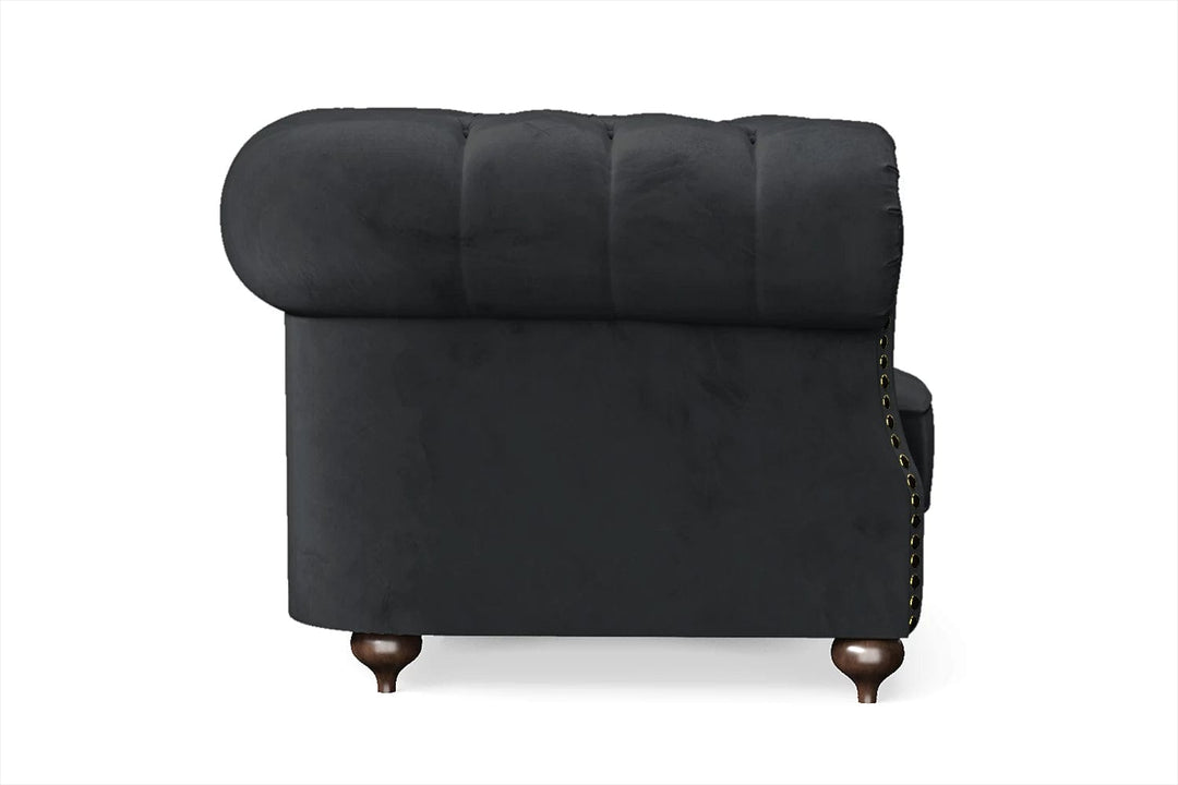 LIVELUSSO Armchair Bitonto Armchair Dark Grey Velvet