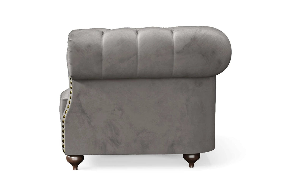 LIVELUSSO Armchair Bitonto Armchair Grey Velvet