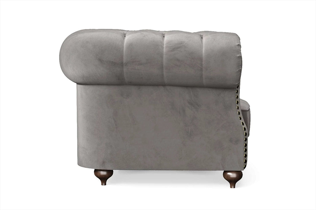 LIVELUSSO Armchair Bitonto Armchair Grey Velvet