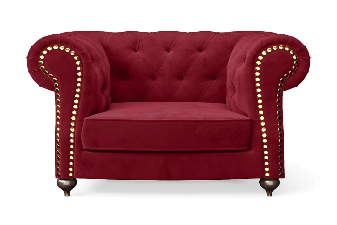 LIVELUSSO Armchair Bitonto Armchair Red Velvet