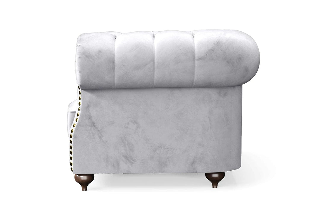 LIVELUSSO Armchair Bitonto Armchair Silver Velvet