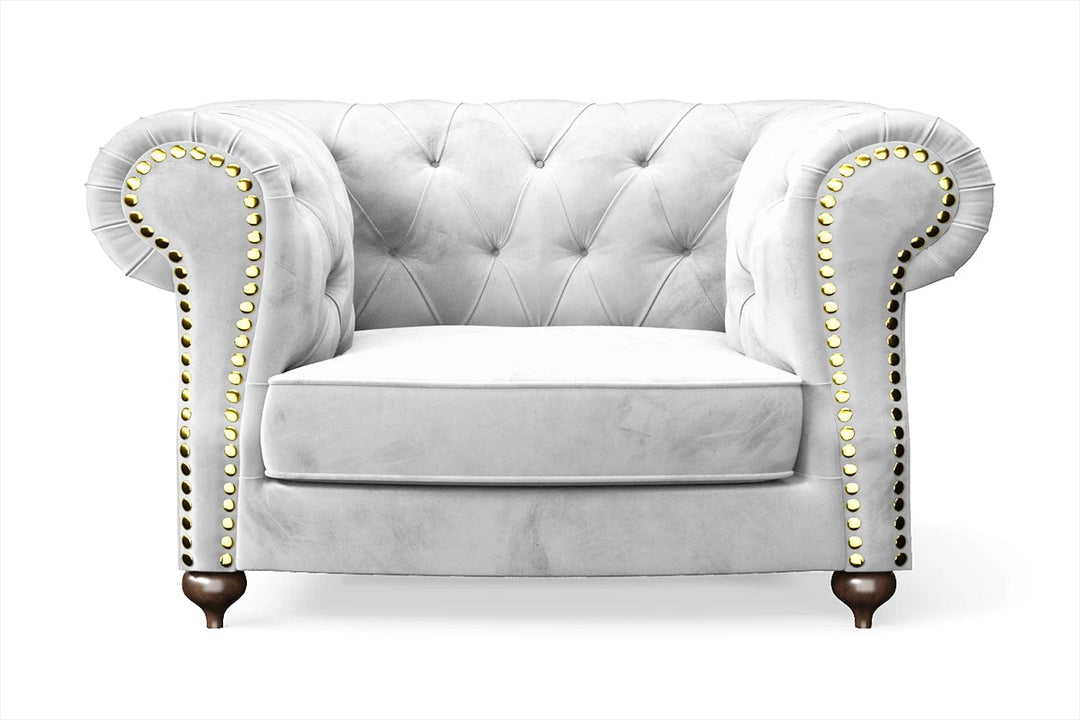 LIVELUSSO Armchair Bitonto Armchair White Velvet