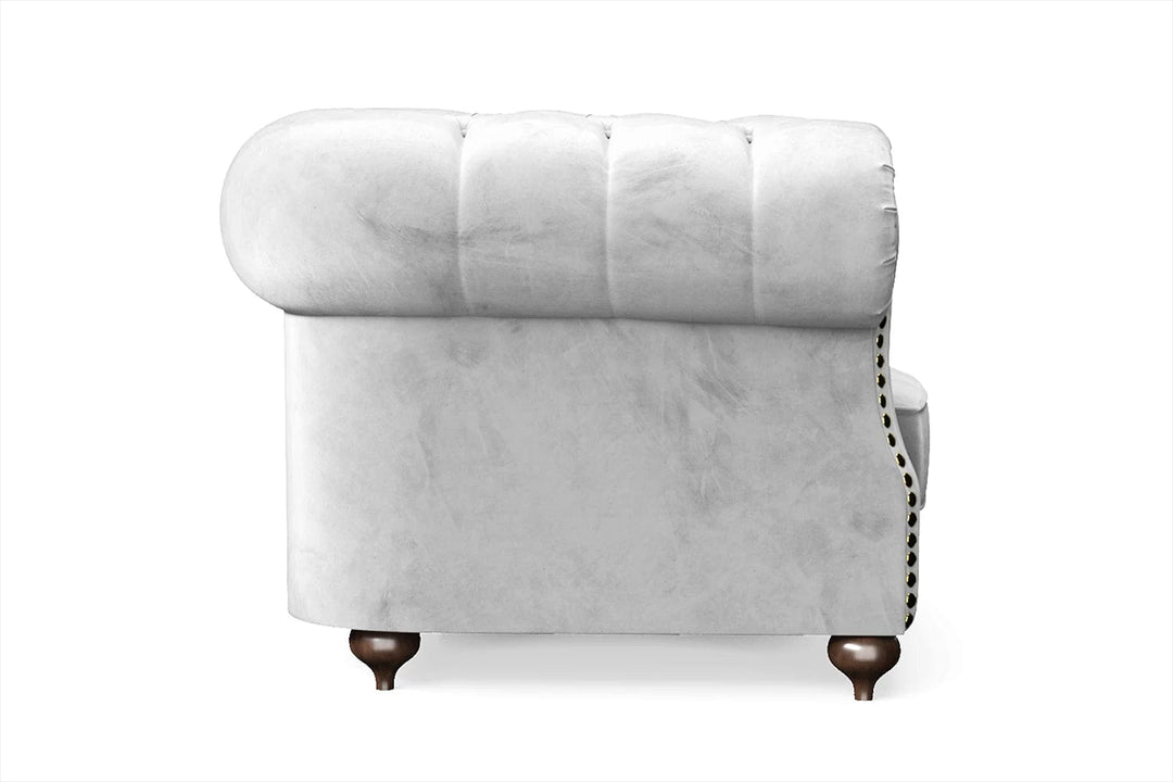 LIVELUSSO Armchair Bitonto Armchair White Velvet