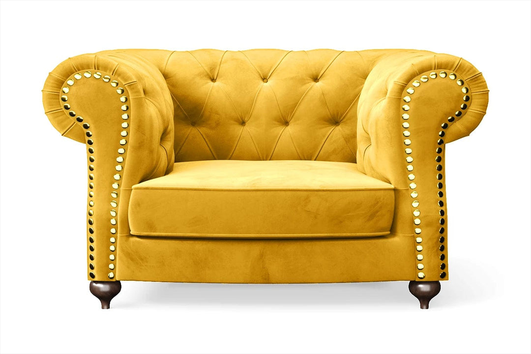 LIVELUSSO Armchair Bitonto Armchair Yellow Velvet