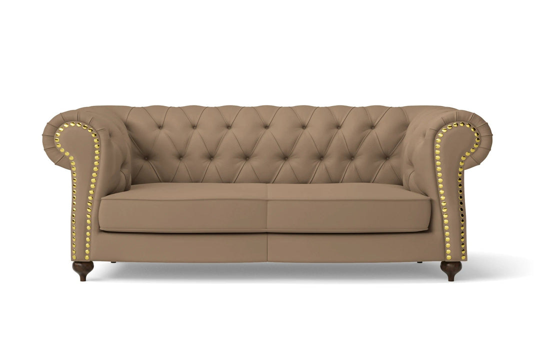 LIVELUSSO Sofa Bitonto 2 Seater Sofa Stone Leather