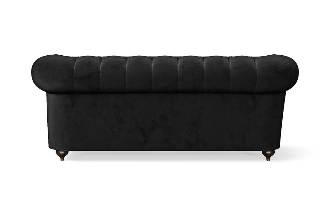 LIVELUSSO Sofa Bitonto 2 Seater Sofa Black Velvet