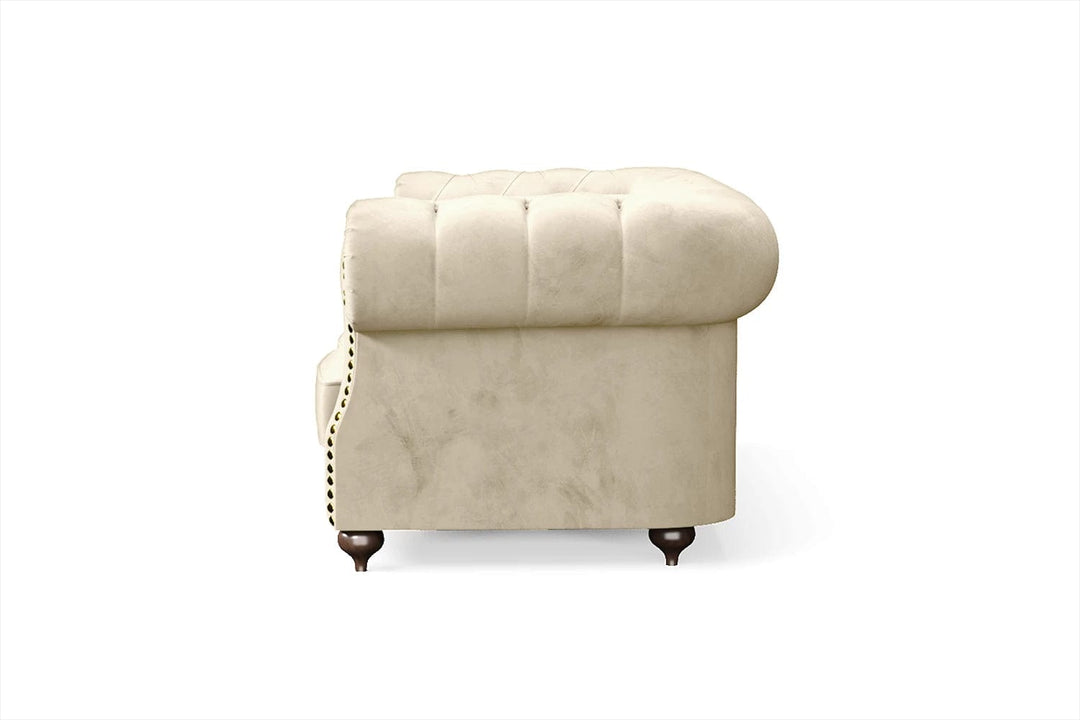 LIVELUSSO Sofa Bitonto 2 Seater Sofa Cream Velvet