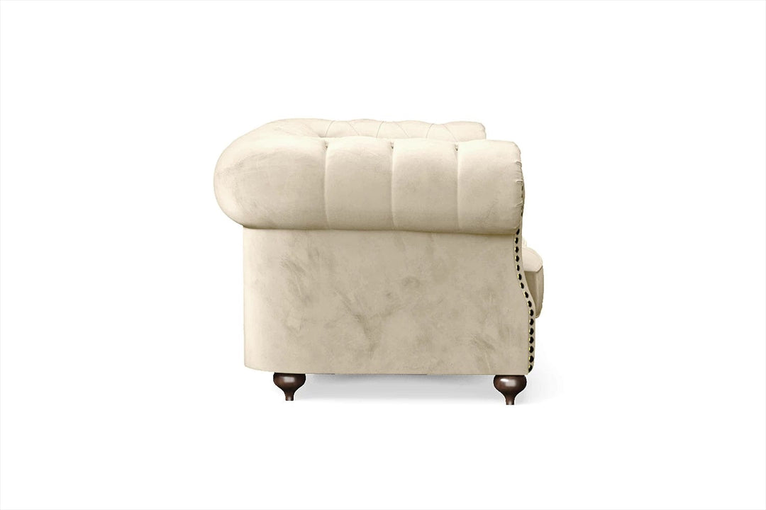 LIVELUSSO Sofa Bitonto 2 Seater Sofa Cream Velvet