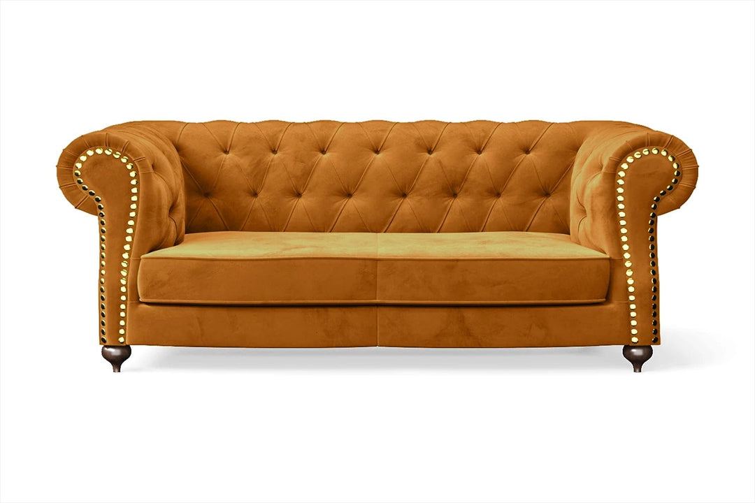 LIVELUSSO Sofa Bitonto 2 Seater Sofa Gold Velvet