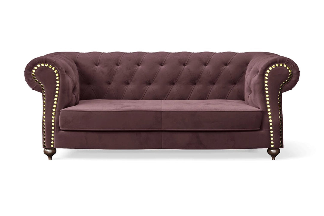 LIVELUSSO Sofa Bitonto 2 Seater Sofa Grape Velvet