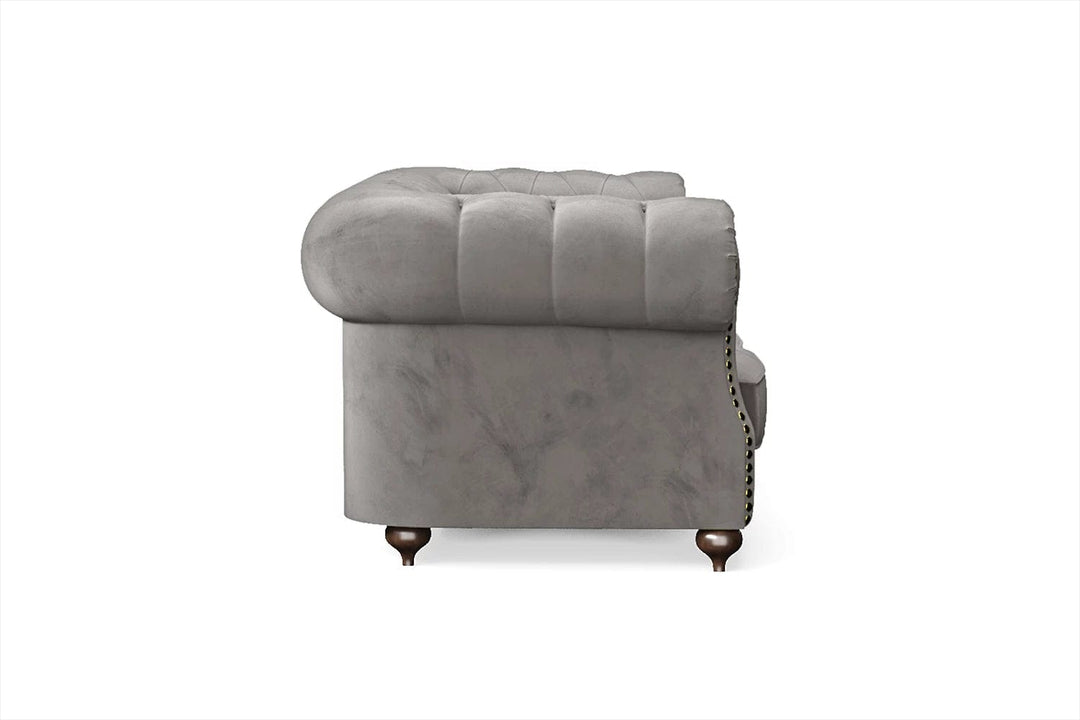 LIVELUSSO Sofa Bitonto 2 Seater Sofa Grey Velvet