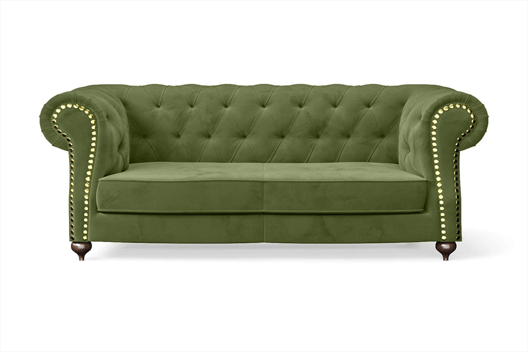 LIVELUSSO Sofa Bitonto 2 Seater Sofa Lime Velvet