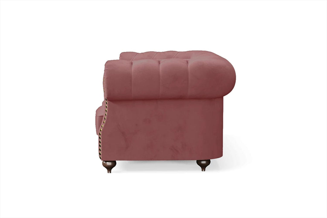 LIVELUSSO Sofa Bitonto 2 Seater Sofa Pink Velvet