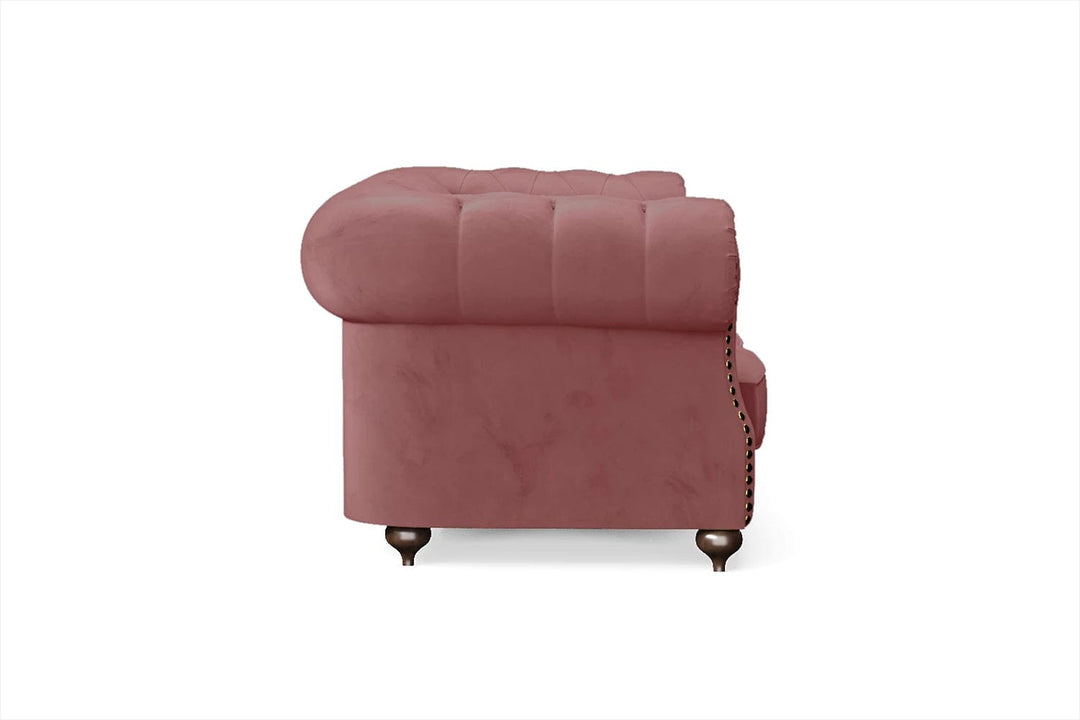 LIVELUSSO Sofa Bitonto 2 Seater Sofa Pink Velvet