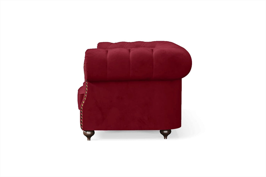 LIVELUSSO Sofa Bitonto 2 Seater Sofa Red Velvet