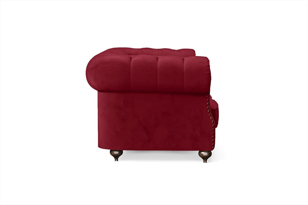 LIVELUSSO Sofa Bitonto 2 Seater Sofa Red Velvet