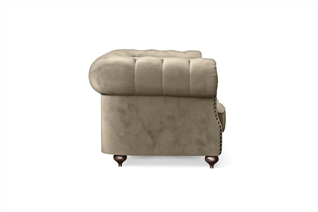 LIVELUSSO Sofa Bitonto 2 Seater Sofa Sand Velvet