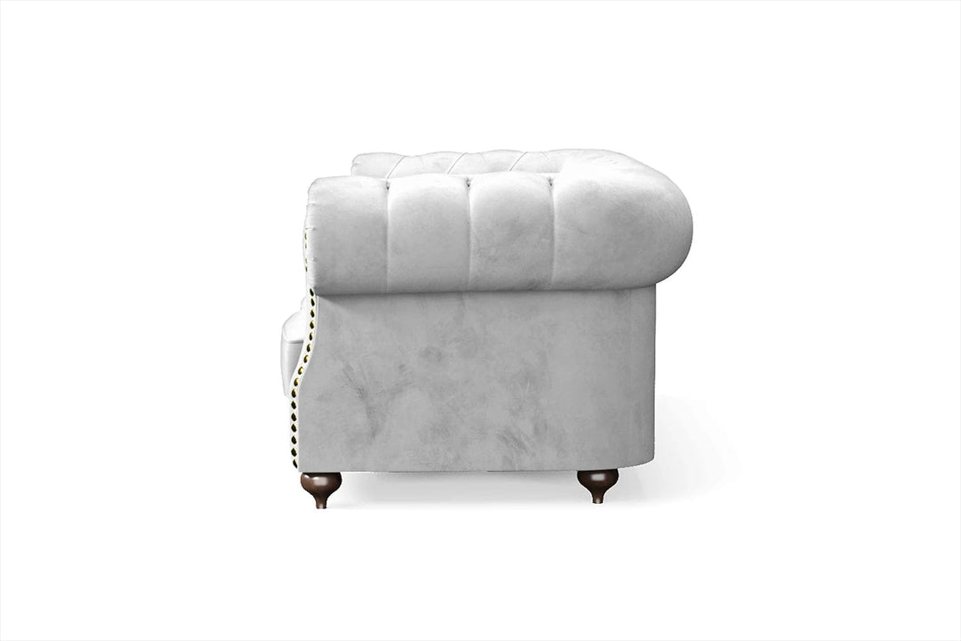 LIVELUSSO Sofa Bitonto 2 Seater Sofa White Velvet