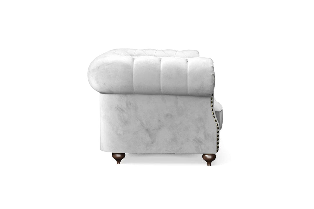 LIVELUSSO Sofa Bitonto 2 Seater Sofa White Velvet