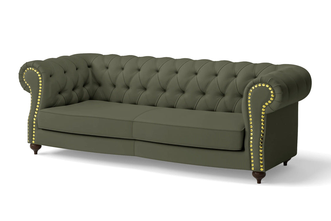 LIVELUSSO Sofa Bitonto 3 Seater Sofa Sage Leather