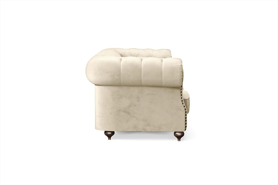 LIVELUSSO Sofa Bitonto 3 Seater Sofa Cream Velvet